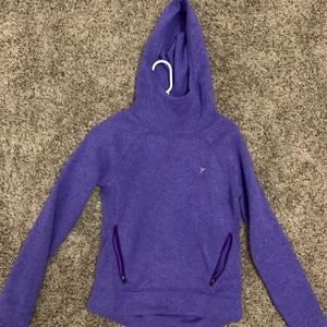 Purple high neck sweatshirt